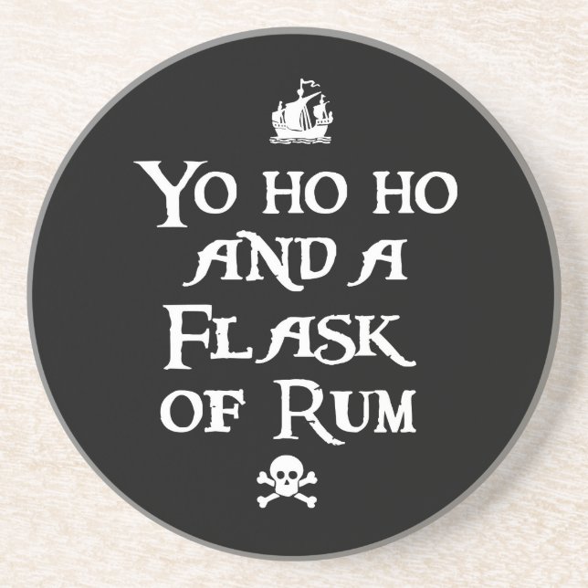 Yo ho ho and a Flask of Rum, Pirate Coaster (Front)