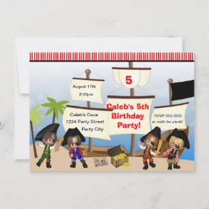 Yo Ho Ho Pirates & Invitation pour une fête d'anni