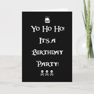 Yo Ho Pirate Anniversaire Fête Invitation