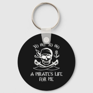 Yo Ho Yo Ho A Pirate's Life For Me Spooky Skeleton Keychain