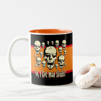 Yo I Got Mad Skulls Stripe Gfx Two-Tone Coffee Mug