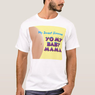 YO MY BABY MAMA - t-shirt for the Daddy (yellow)