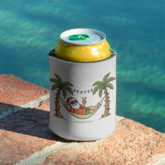 Yo Santa Funny Summer Christmas Happy Holidays Can Cooler