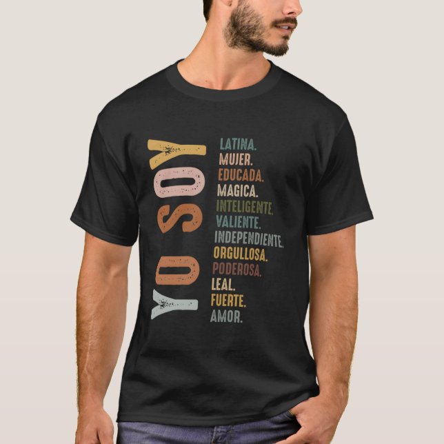 Yo Soy Hispanic Mujer Latina Camisa De Latina Chin T-Shirt (Front)