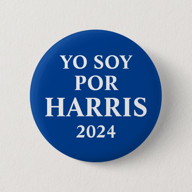 Yo Soy Por Harris 2 Inch Round Button (Front)