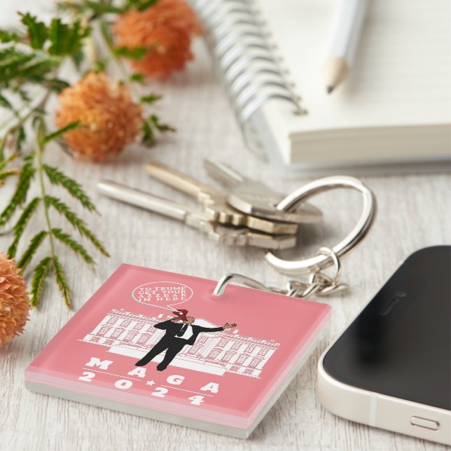 YO TRUMP SECRET SERVICE KEYCHAIN (Front Right)