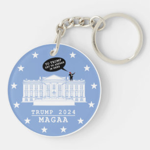  YO TRUMP - WHITEHOUSE KEYCHAIN