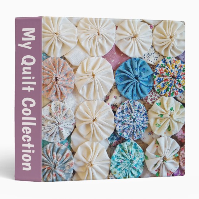 Yo-Yo Quilt Pattern  Binder (Front/Spine)