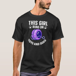 Yo-Yo This Girl Runs On Dogs And YoYo Premium T-Shirt