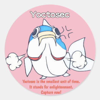 Yoctosec Enlightenment Fish Classic Round Sticker