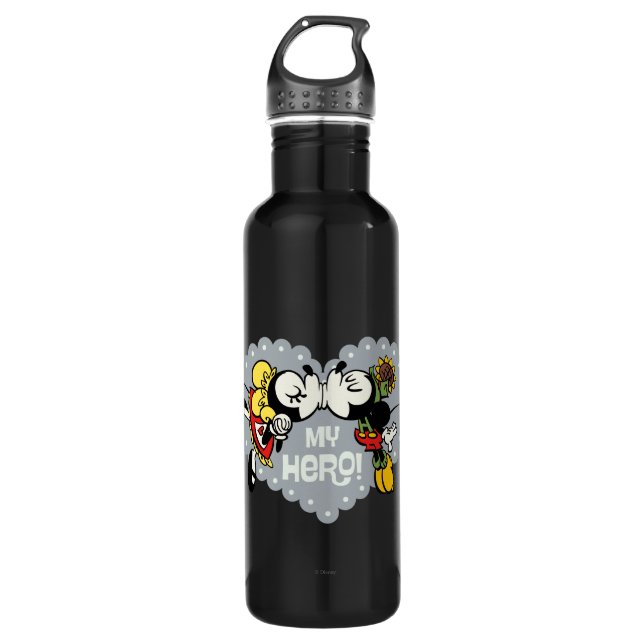 Yodelberg Mickey | Minnie and Mickey Kiss 710 Ml Water Bottle (Front)