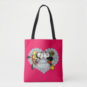 Yodelberg Mickey   Minnie and Mickey Kiss Tote Bag
