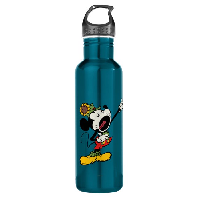 Yodelberg Mickey | Singing with Arm Up 710 Ml Water Bottle (Front)