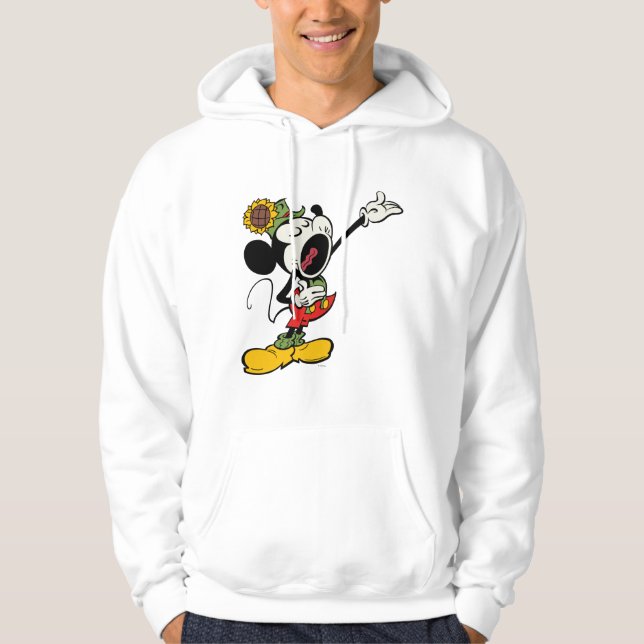 Yodelberg Mickey | Singing with Arm Up Hoodie (Front)