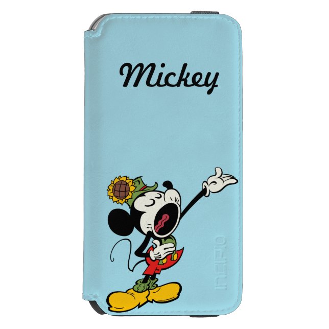 Yodelberg Mickey | Singing with Arm Up Incipio iPhone Wallet Case (Folio Front)