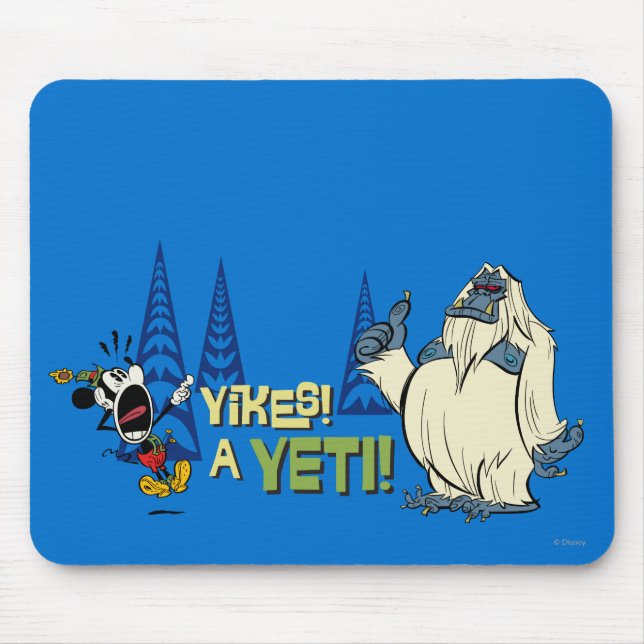 Yodelberg Mickey | Yikes - a Yeti! Mouse Pad (Front)