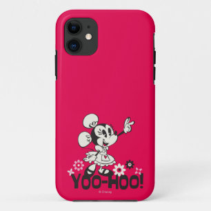 Yodelberg Minnie   Black and White Wave iPhone 11 Case