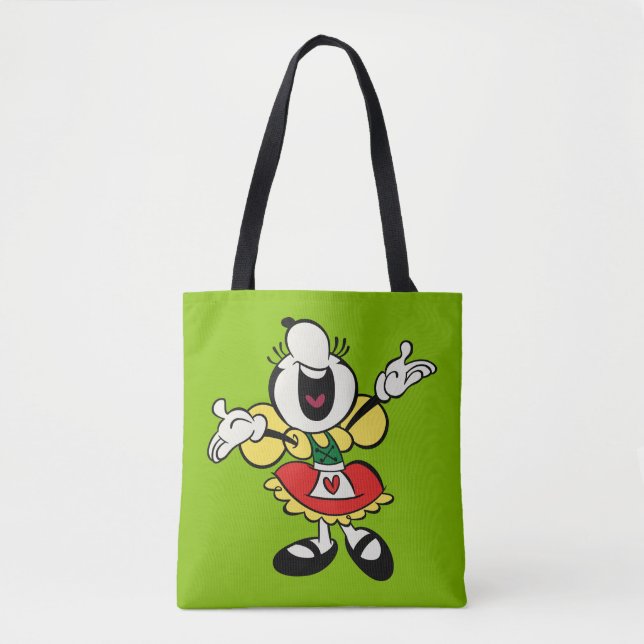 Yodelberg Minnie | Singing with Arms Up Tote Bag (Front)