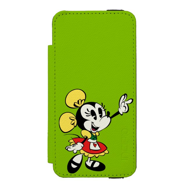 Yodelberg Minnie | Waving Incipio iPhone Wallet Case (Folio Front)