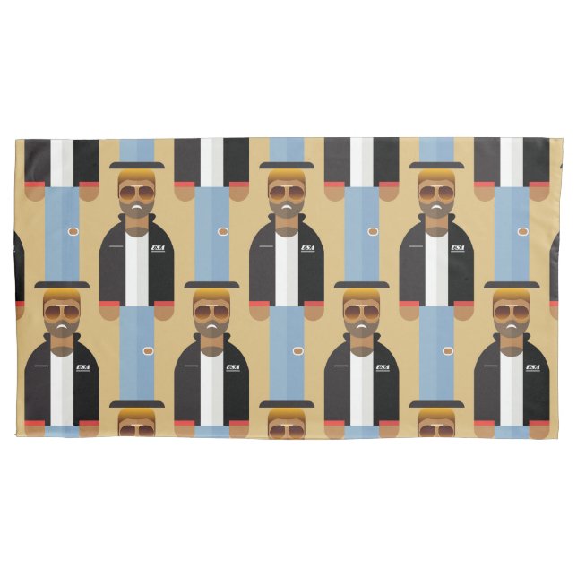 Yog – Retro Pop Icon Pillowcase (Front-Left)