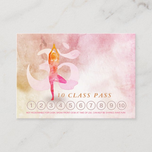YOGA 10 Class Pass Appointment Meditation Pose Om (Front)