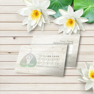Yoga 10 Class Pass Loyalty Appointment Bodhi Leaf Card