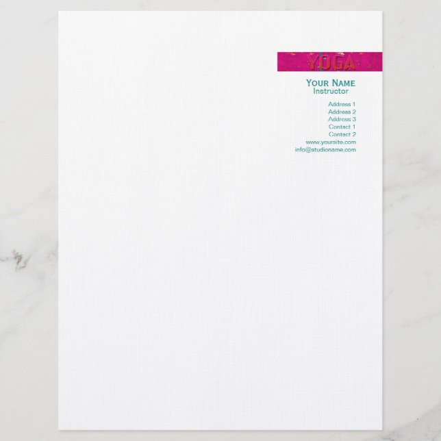 Yoga 1 - Letterhead (Front)