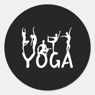 Yoga _2 classic round sticker