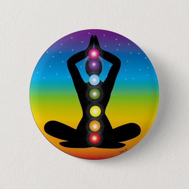 Yoga 2 Inch Round Button (Front)