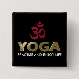 Yoga 2 Inch Square Button