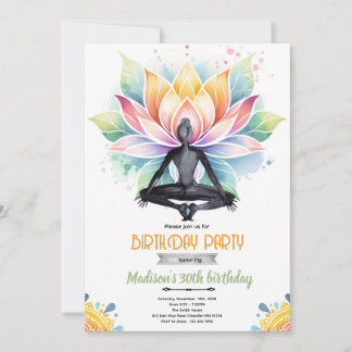 Yoga adult theme party Invitation