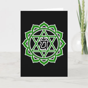 Yoga Anahata Heart Green Chakra Card