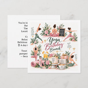 Yoga and Birthday Party Invitation