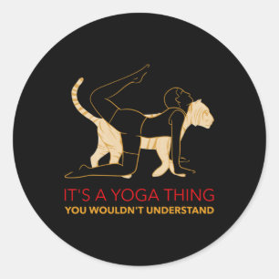 Yoga And Fitness Design For The Gym, The Trail And Classic Round Sticker