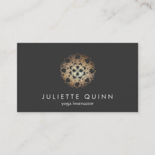 Yoga and Meditation Gold Lotus Mandala Business Card