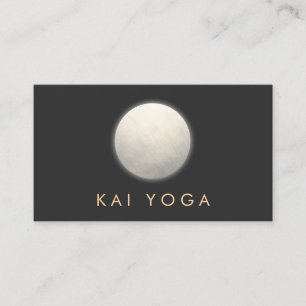 Yoga and Meditation Teacher Silver Zen Circle  Business Card
