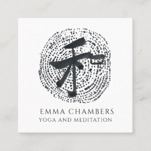 Yoga And Meditation Teacher Square Business Card