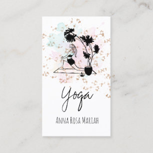 *~* Yoga AP33 Rainbow Spiritual Chakra Plant Business Card