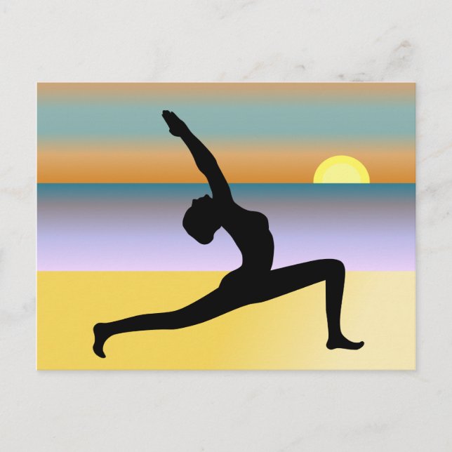 Yoga At The Beach Post Card (Front)