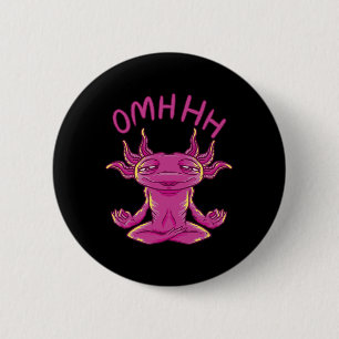 Yoga Axolotl Meditation Design 2 Inch Round Button