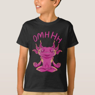 Yoga Axolotl Meditation Design T-Shirt