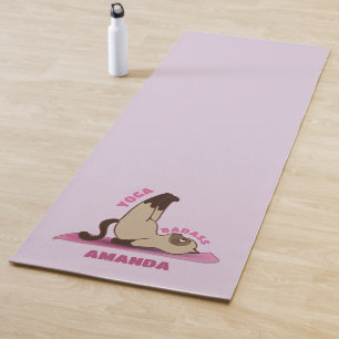 Yoga Badass Workout Kitty Cat Custom Name Yoga Mat
