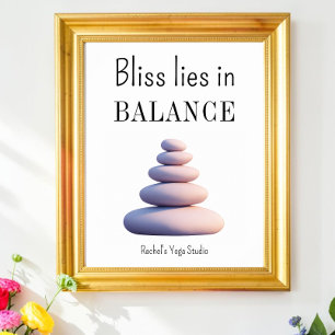 Yoga Balance Quote Meditation Energy Mindfulness Poster
