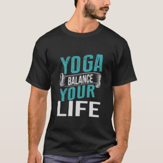 Yoga Balance Your Life Distressed Graphic T-Shirt