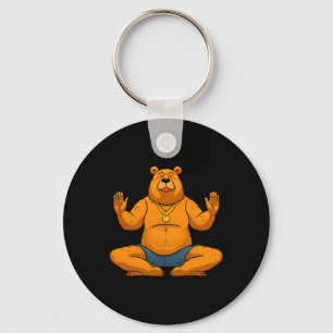 Yoga Bear Keychain