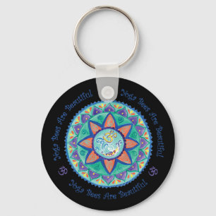 Yoga Bees Om Mandala Keychain