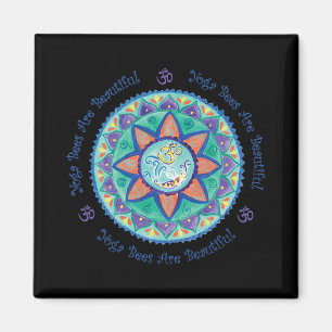 Yoga Bees Om Mandala Magnet
