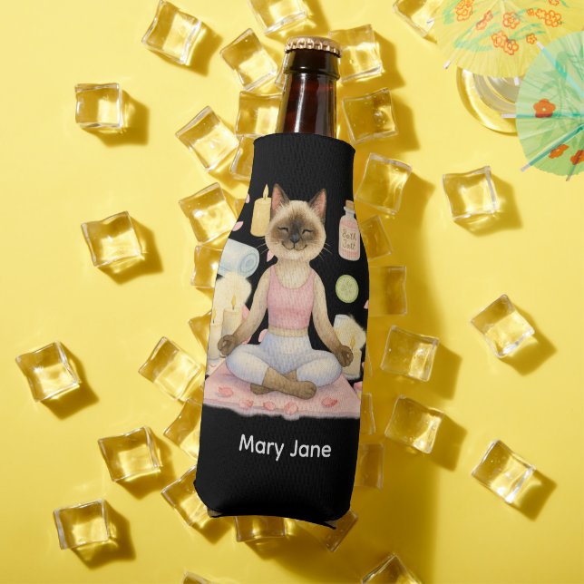  Yoga Birthday Party for Siamese Cat Lovers  Bottle Cooler (In Situ Summer)