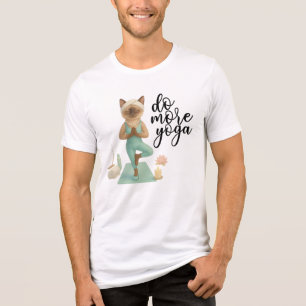 Yoga Birthday Party for Siamese Cat Lovers  Tri-Blend Shirt