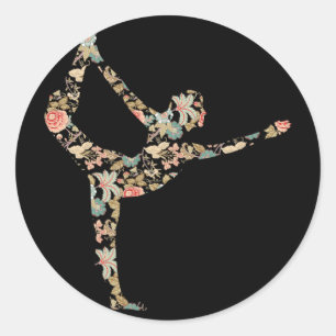 Yoga Bitilasana Good Vibes Meditation Spirituality Classic Round Sticker